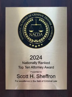 National Academy of Criminal Defense Attorneys, Nationally Ranked Top Ten Attorney Award 2024